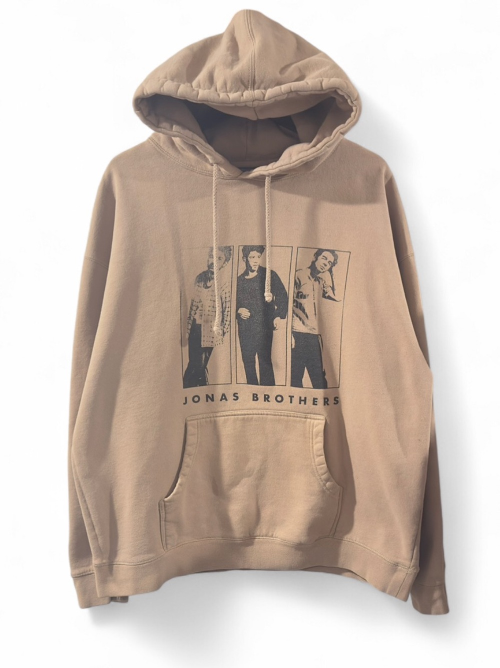 Jonas Brothers 2023 Tour Tan Hooded Pullover Sweatshirt Size Men’s XL